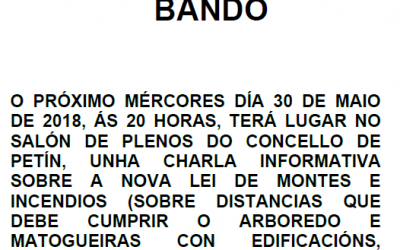 BANDO CHARLA INFORMATIVA NOVA LEI DE MONTES E INCENDIOS