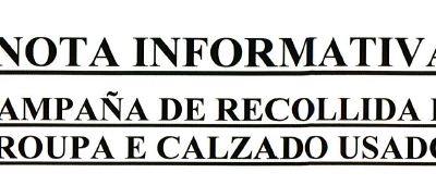 CAMPAÑA DE RECOGIDA DE ROPA Y CALZADO USADO