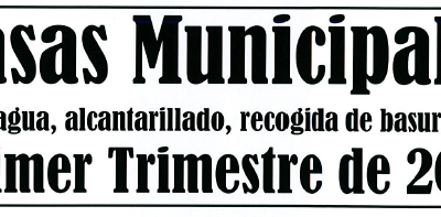 AVISO COBRO TASAS MUNICIPALES PRIMER TRIMESTRE DE 2019