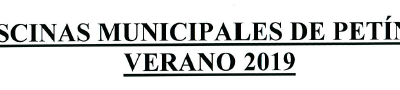 BONOS PISCINAS MUNICIPALES DE PETIN 2019