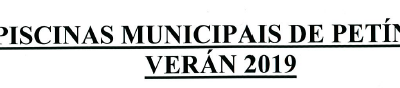 BONOS PISCINAS MUNICIPAIS DE PETIN 2019