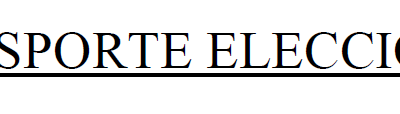 TRANSPORTE ELECTORAL 10 DE NOVIEMBRE DE 2019
