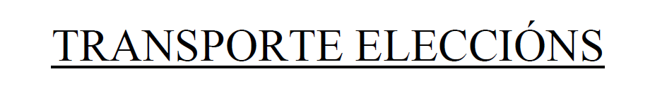 TRASPORTE ELECTORAL 10 DE NOVEMBRO DE 2019