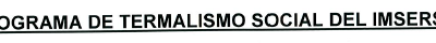 PROGRAMA DE TERMALISMO SOCIAL DEL IMSERSO