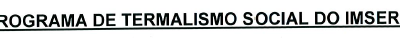 PROGRAMA DE TERMALISMO SOCIAL DO IMSERSO