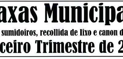 BANDO COBRAMENTO TAXAS MUNICIPAIS 3º TRIMESTRE DE 2019